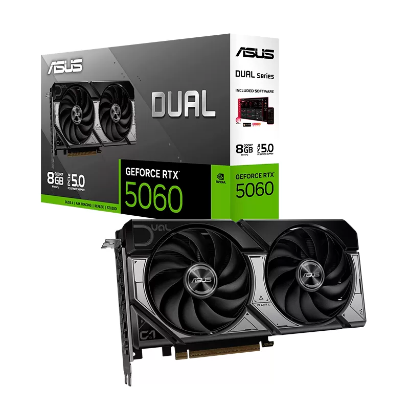 Tarjeta de video ASUS Dual GeForce RTX 5060 8GB GDDR7, PCI Express Gen 5.0