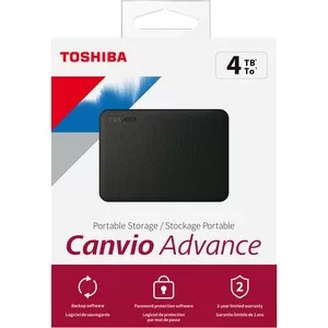Disco Duro Externo Toshiba Canvio Advance V10 4TB Negro HDTCA40XK3CA