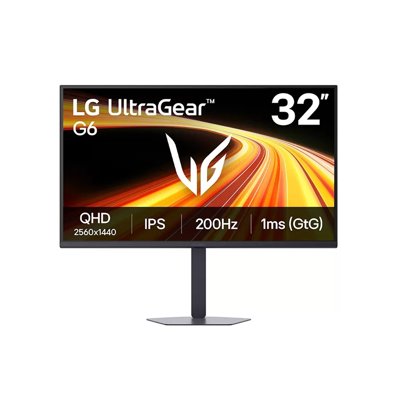 Monitor LG Gamer UltraGear G6 32G620B-B 32?/QHD/IPS/200Hz/HDMIx2/DP/Salida_auriculares