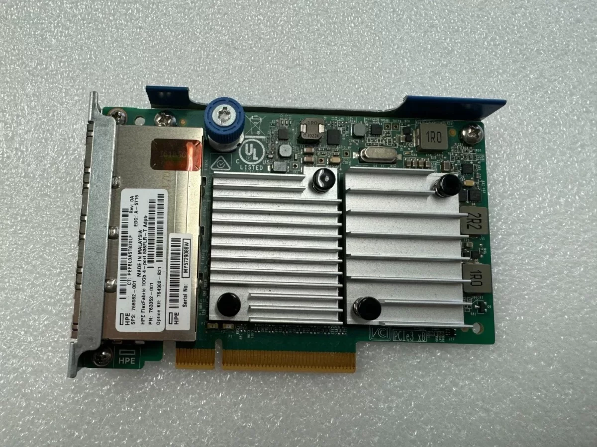 Tarjeta de Red HP 763352-001 764302-B21 768082-001 PE FLEXFABRIC 10GB 4-PORT 536FLR-T Retirado de Equipo en Uso Garantia 12 Meses
