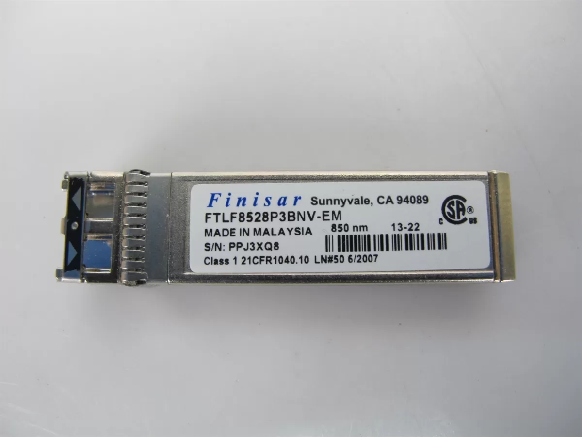 Finisar FTLF8528P3BNV-EM 8Gb 850nm Optical SFP+ Transceiver GBIC- Usado