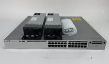 Cisco Catalyst WS-C3850-24U-S 24 Port 1GE UPoE Ethernet Switch 2x 1100W PSU Ears - Used