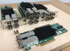 HP HPE 8Gb PCI-e FC HBA Emulex LPE12002 StorageWorks 2x SFP LP Transceivers - Used