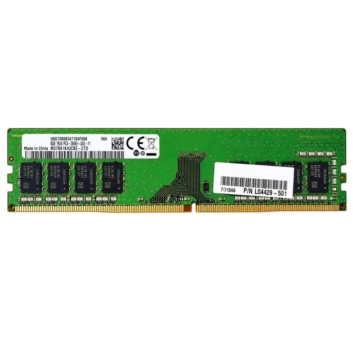 Samsung 8GB 2666V 1Rx8 DDR4 M378A1K43CB2-CTD