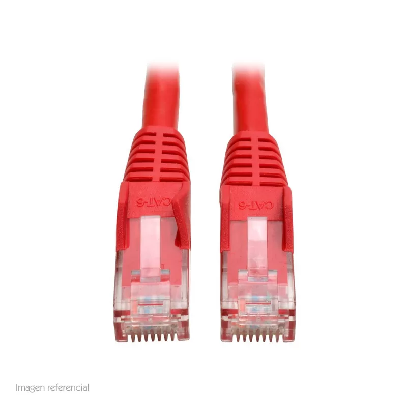 Cable Patch Moldeado Tripp-Lite Snagless Cat6 Gigabit (RJ45 M/M) - Rojo, de 2.13 mts.