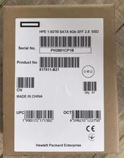HPE 817011-B21 817116-001 1.92TB SATA 6G 2.5" SFF MU SC G9 Gen10 Server SSD NEW - New