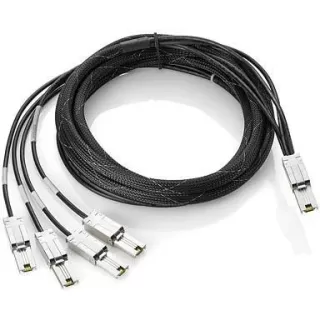 HP 445892-001 - Cable SCSI (SAS) externo de conexion en serie - 4x Shielded Mini MultiLane SAS (SFF-8088) de 26 espigas - 4x InfiniBand - 2 m - para 1/8 G2 Tape Autoloader; StorageWorks MSL2024, MSL4048, MSL809