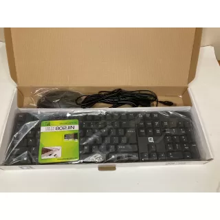 Teclado Ingles QR-70 USB Wired Optical Mouse and Keyboard 802.11N USB Wifi Adapter