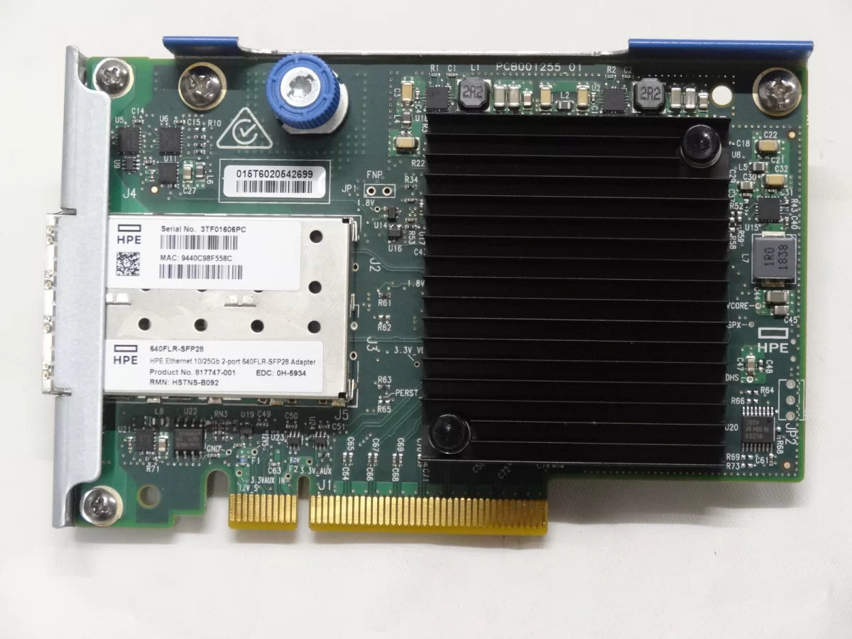 Adaptador HP Ethernet 10/25GB 2-Port 640FLR-SFP28 840139-001 817747-001 817749-B21 Retirado de Equipo en Uso