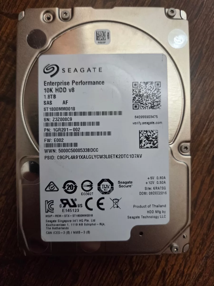 Disco Seagate ST1800MM0018 1.8TB 10K SAS 12Gb/s 2.5"