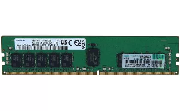 Memoria HPE P03051-091 16GB 1Rx4 DDR4 3200MHz PC4-23400 ECC Memory / P06187-001 / HMA82GR7DJR4N-XN / M393A2K40EB3-CWEBY - Producto de Segundo Uso