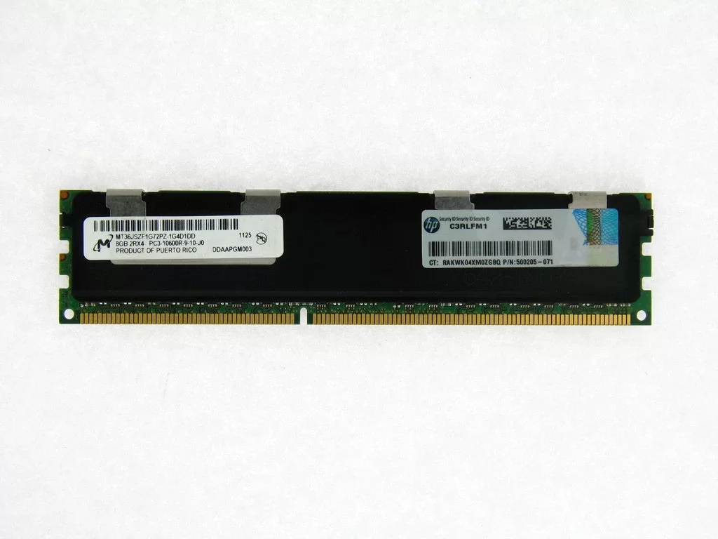 HP Memoria Proliant 8GB PC3-10600R RDIMM 501536-001 500205-071