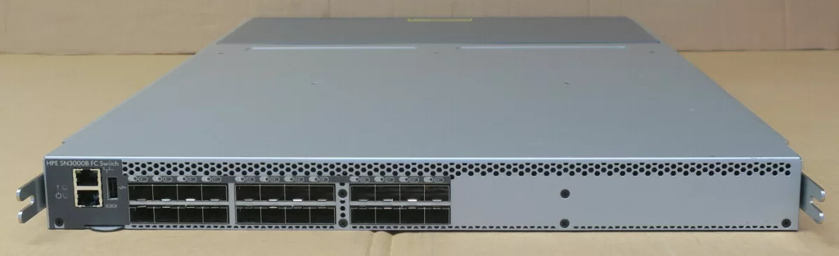 HP SN3000B Brocade 6505 QW938A 16Gb 24-Port Active SFP+ Fibre Channel SAN Switch - Retirado de DataCenter Garantia 12 Meses
