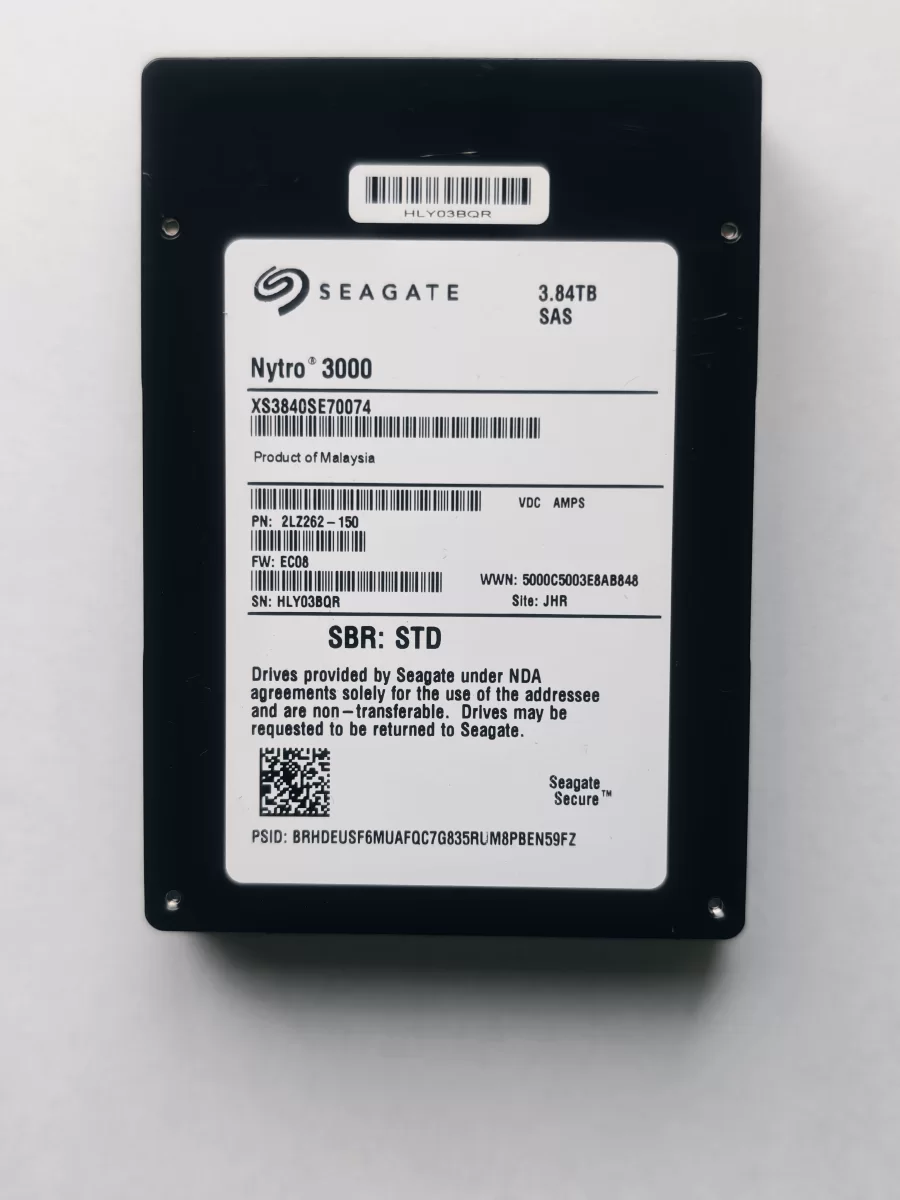 Disco Ssd Seagate 3.84Tb Sas 12Gb/S Dual Port 2.5" Sff Nytro 3331 Xs3840Se70074 2Lz262-150 Producto De Segundo Uso