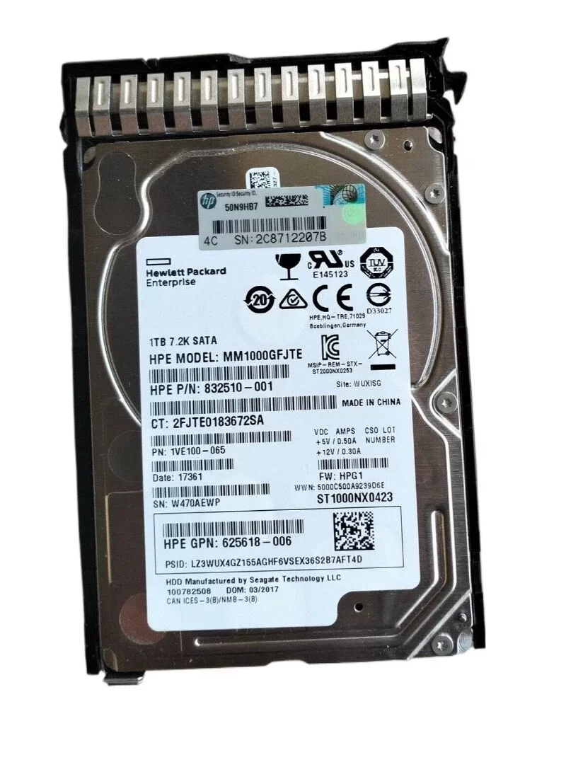 Disco HP 656108-001 614829-003 1TB 6G SATA 7.2K 2.5 SC