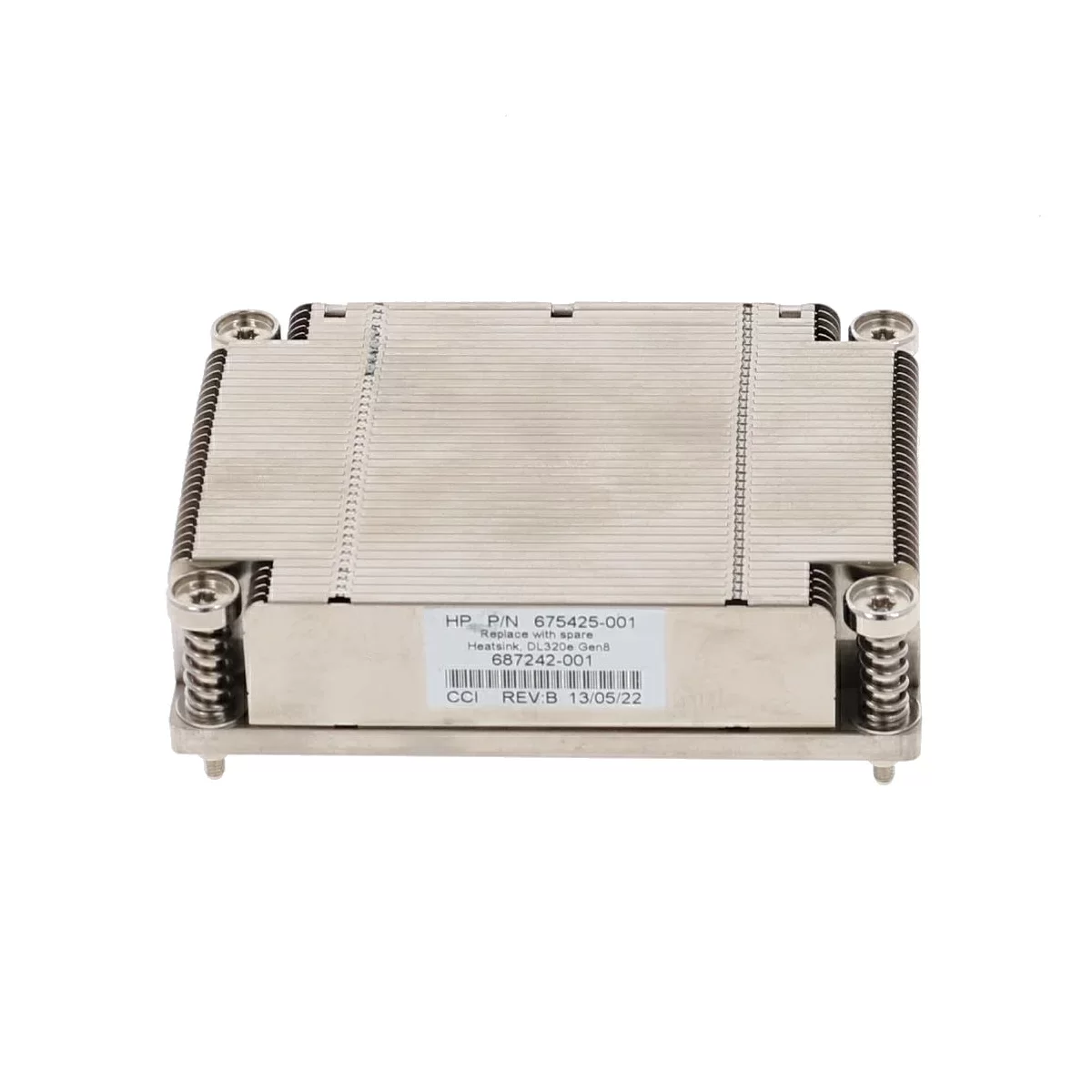 Disipador Heatsink HPE ProLiant DL20 Gen9 Gen10 DL320e Gen8 687242-001 675425-001 Producto de Segundo Uso