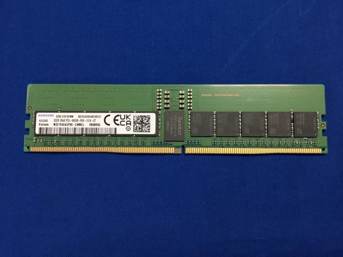 MEMORIA RAM SAMSUNG 32 GB DDR5-5600 PC5-44800, ECC REGISTERED RDIMM, 2RX8, 1.1 V, 288 PINES, PARA SERVIDOR G11 - PRODUCTO DE SEGUNDO USO