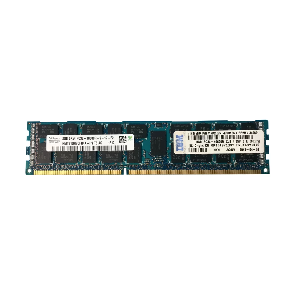 Memoria 49Y1415 IBM 8GB (1X8GB) 2Rx4 PC3L-10600R 49Y1397 47J0136 - Producto de Segundo Uso