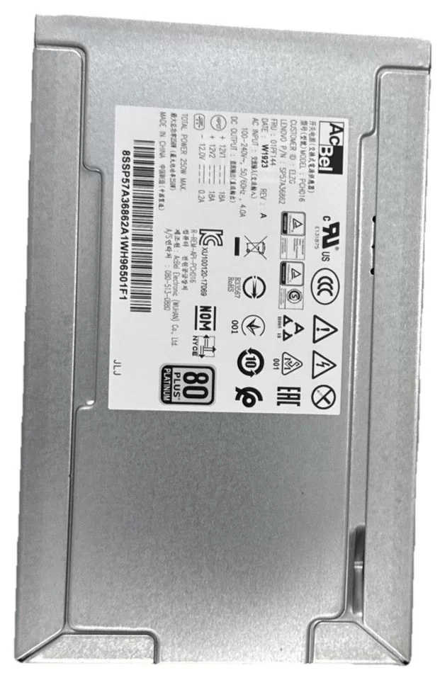 Fuente de Poder Lenovo 250W 80 PLUS Platinum para ThinkSystem ST50 01PF144 SP57A36862 PCH016 Producto de Segundo Uso