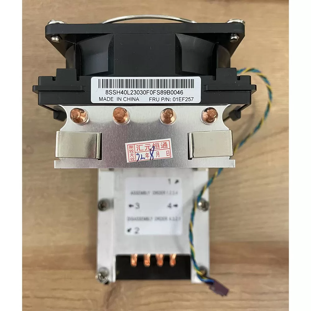 Lenovo 01EF257 ThinkStation P720 CPU Heatsink and Cooling Fan LGA3647 Retirado de equipo en uso