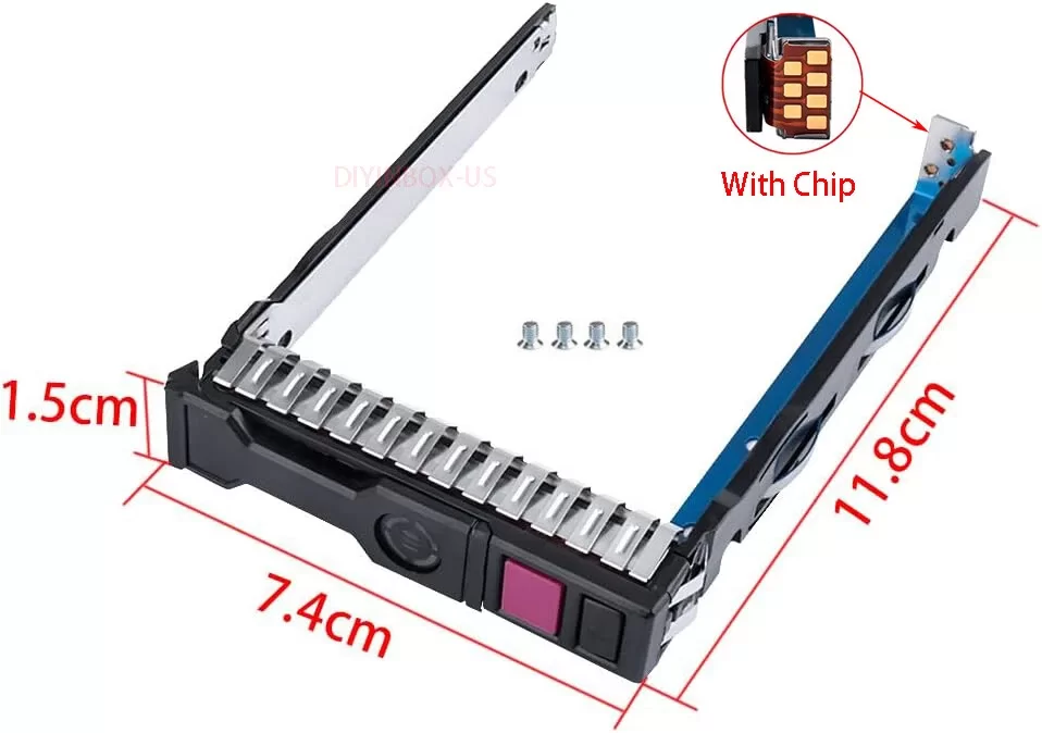Bandeja Caddy HPE 2.5" SFF Smart Carrier NVMe 2 Botones para ProLiant Gen10 DL360 DL380 727695-001 Producto de Segundo Uso