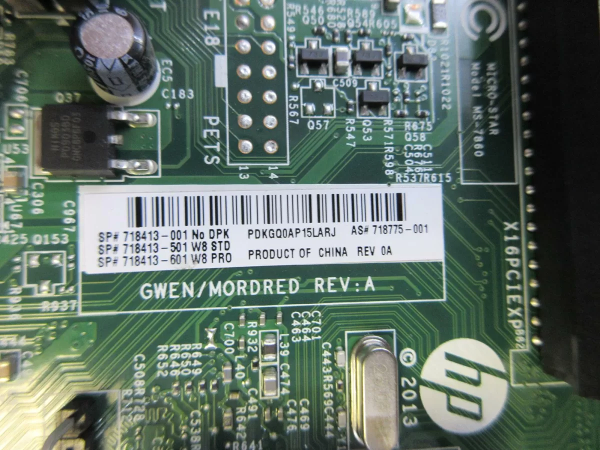 Placa HP718775-001 ProDesk 400 G1 718413-001 Retirado Equipo en Uso Garantia 12 Meses PRODUCTO DE SEGUNDO USO