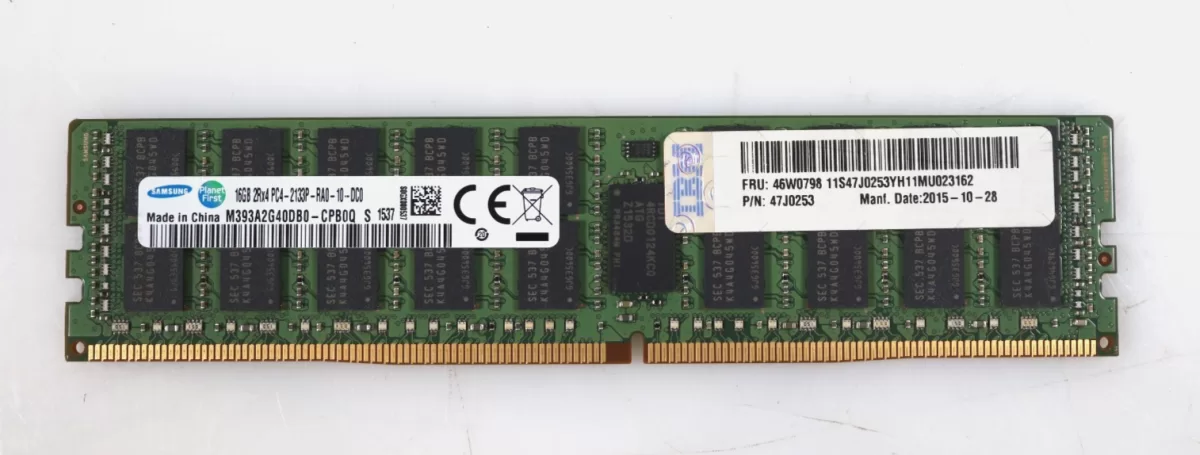 Memoria 47J0253 IBM LENOVO 16GB (1x16GB) 2RX4 PC4-2133P - Retirado de Equipo en uso