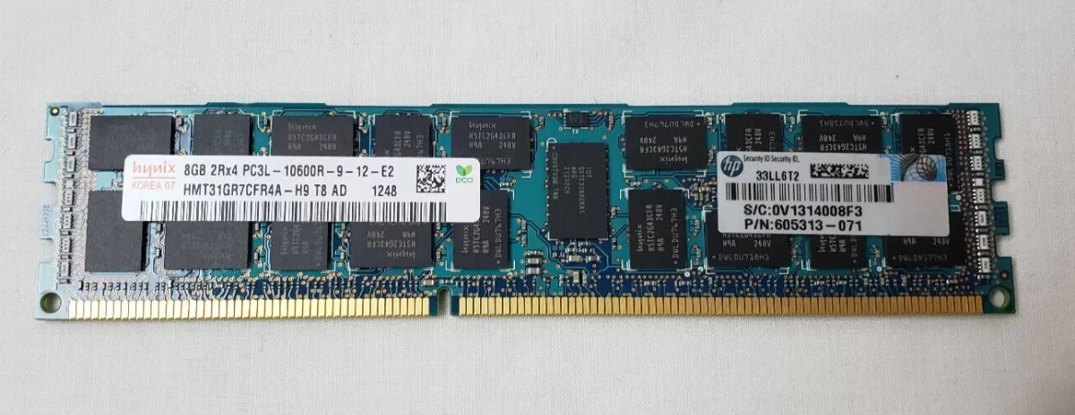 Memoria HP 8GB Dual Rank PC3L-10600 647897-B21 647650-071