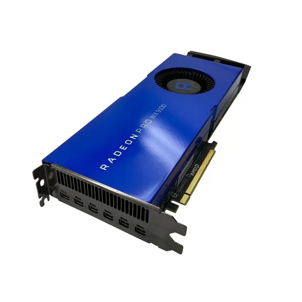 Tarjeta Gráfica HP AMD Radeon Pro WX 9100 16GB HBM2 6x Mini DisplayPort PCIe L11077-001 L05922-001 Producto de Segundo Uso