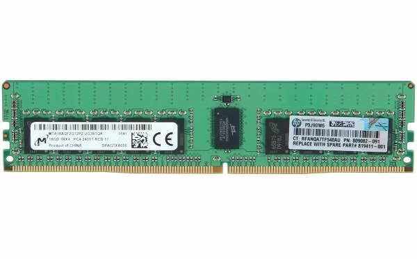 MEMORIA HPE 809082-091 16GB 2400MHz PC4-19200R ECC DDR4 Memory / 819411-001 / MTA18ASF2G72PZ-2G3B1II / MTA18ASF2G72PZ-2G3B1IK - PRODUCTO DE SEGUNDO USO