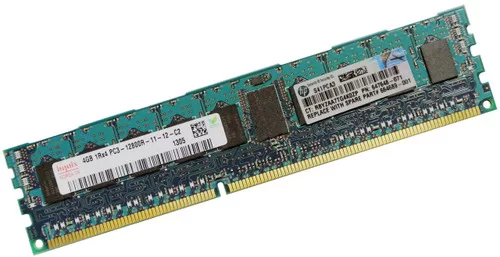 Memoria HP 4GB 1333MHz PC3-10600 Cl9 PC3-10600 Cl9 664688-001 / MT18KSF51272PZ-1G4M1HF / MT18KSF51272PZ-1G4K1HE / HMT351R7CFR4A-H9 para DL160 Gen8 DL360e Gen8 DL360p Gen8 DL380e Gen8 - Producto de Segundo Uso